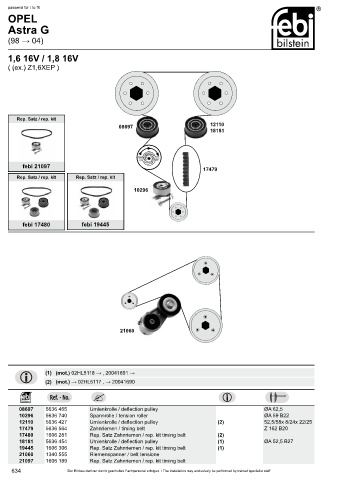 Spare parts cross-references