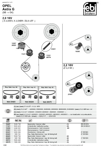 Spare parts cross-references