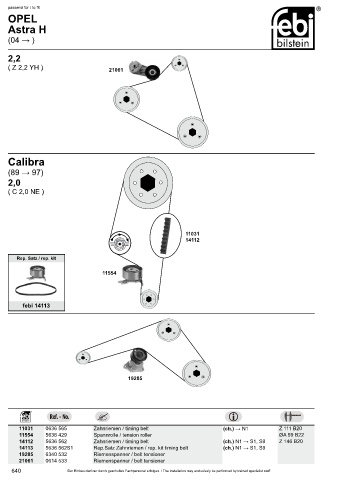 Spare parts cross-references