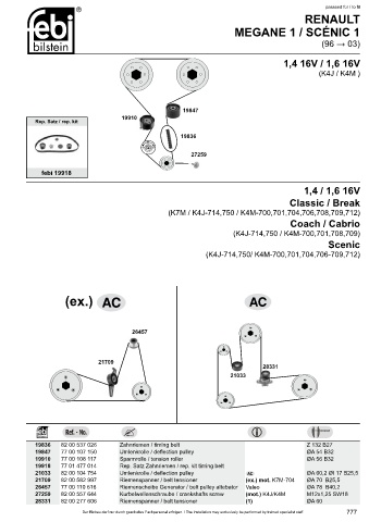 Spare parts cross-references