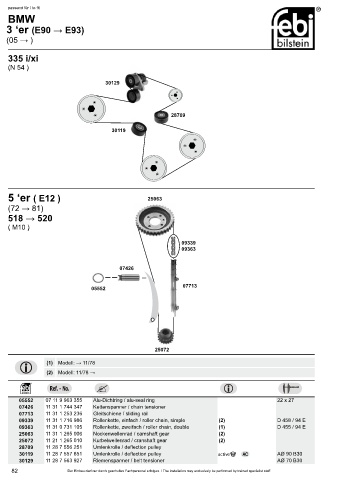 Spare parts cross-references