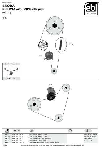 Spare parts cross-references