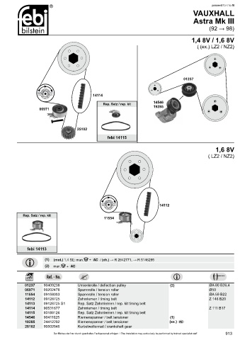 Spare parts cross-references