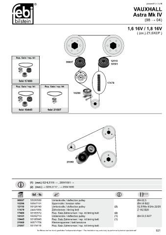 Spare parts cross-references