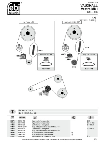 Spare parts cross-references