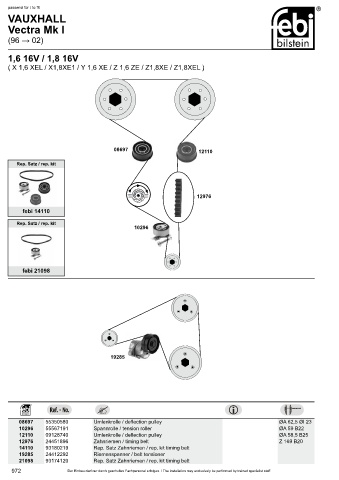 Spare parts cross-references