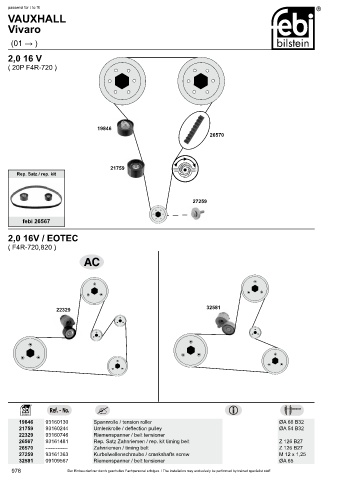 Spare parts cross-references