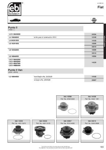 Spare parts cross-references