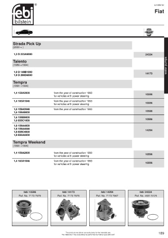 Spare parts cross-references