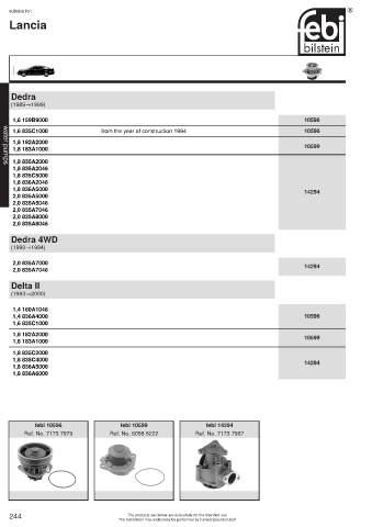 Spare parts cross-references