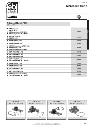 Spare parts cross-references