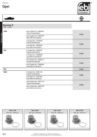 Spare parts cross-references