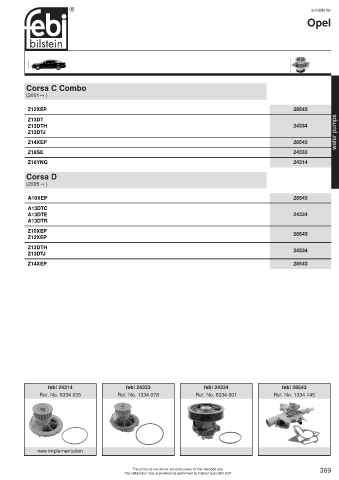 Spare parts cross-references