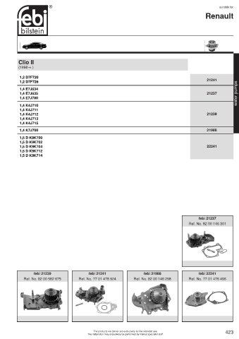 Spare parts cross-references