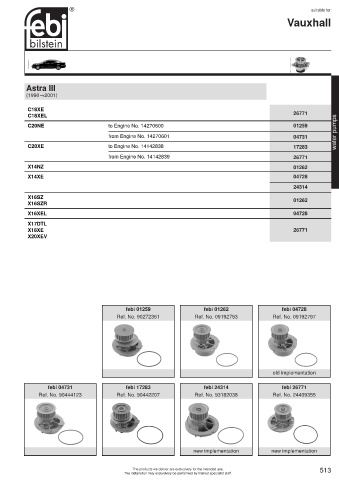 Spare parts cross-references