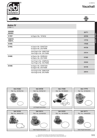 Spare parts cross-references