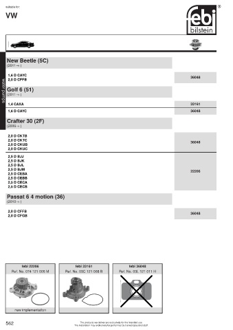 Spare parts cross-references