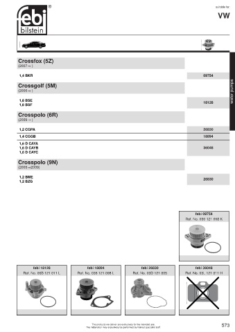 Spare parts cross-references