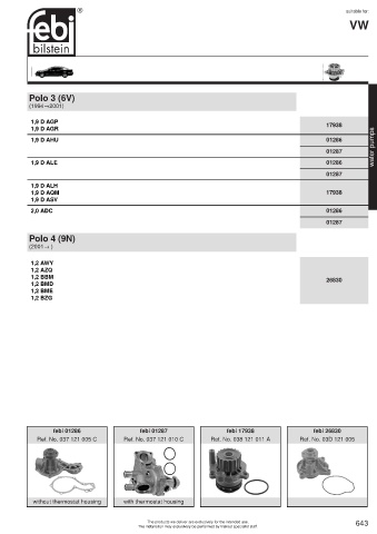 Spare parts cross-references