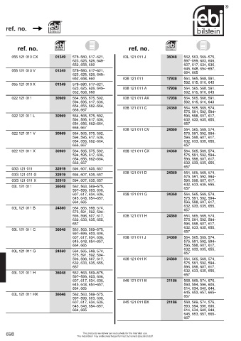 Spare parts cross-references