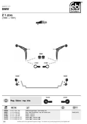 Spare parts cross-references