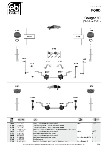 Spare parts cross-references