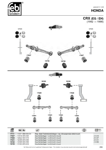 Spare parts cross-references