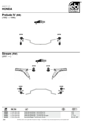 Spare parts cross-references