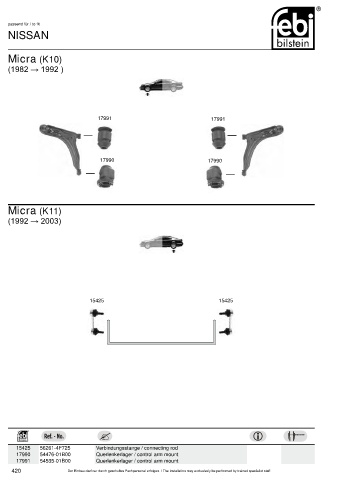 Spare parts cross-references