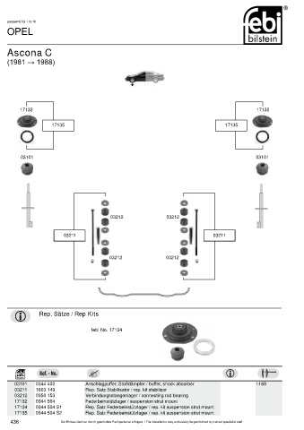 Spare parts cross-references