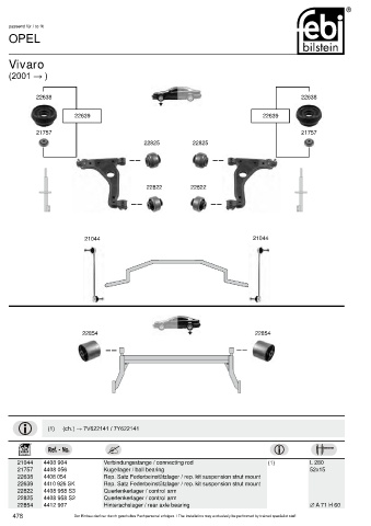 Spare parts cross-references