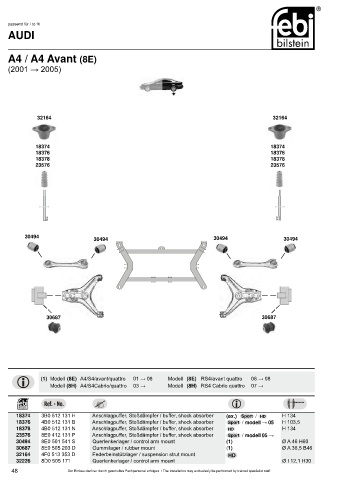 Spare parts cross-references