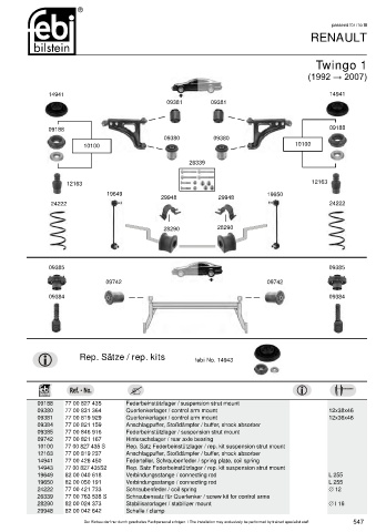 Spare parts cross-references