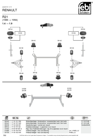 Spare parts cross-references