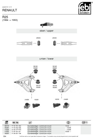 Spare parts cross-references