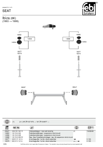 Spare parts cross-references