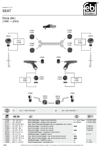 Spare parts cross-references