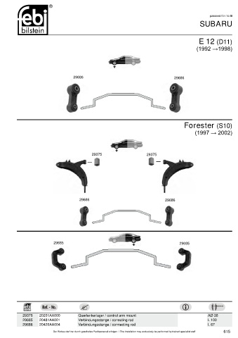 Spare parts cross-references