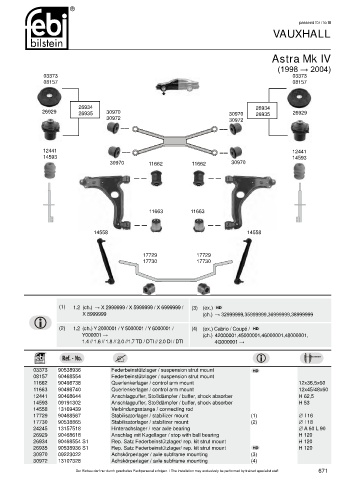 Spare parts cross-references