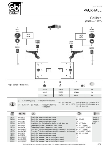 Spare parts cross-references