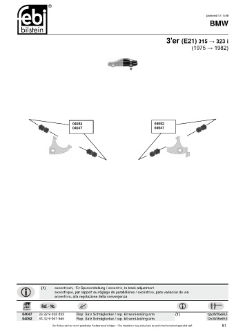 Spare parts cross-references