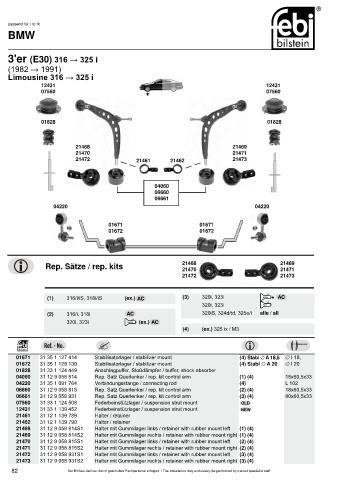 Spare parts cross-references