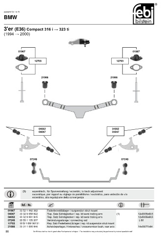 Spare parts cross-references