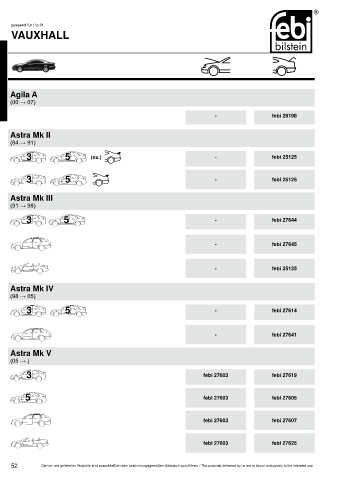 Spare parts cross-references