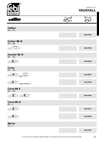 Spare parts cross-references