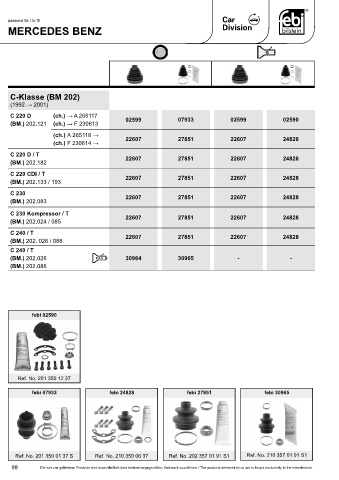 Spare parts cross-references