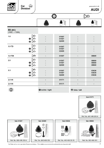 Spare parts cross-references