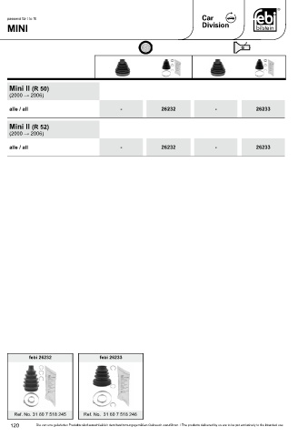 Spare parts cross-references