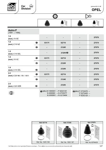 Spare parts cross-references