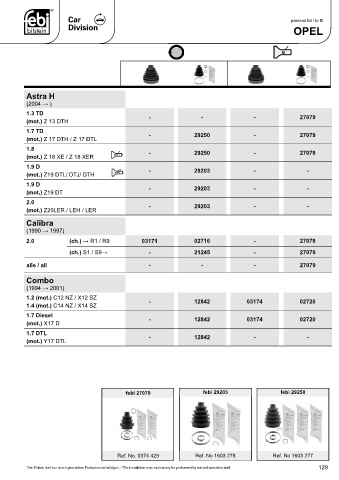 Spare parts cross-references